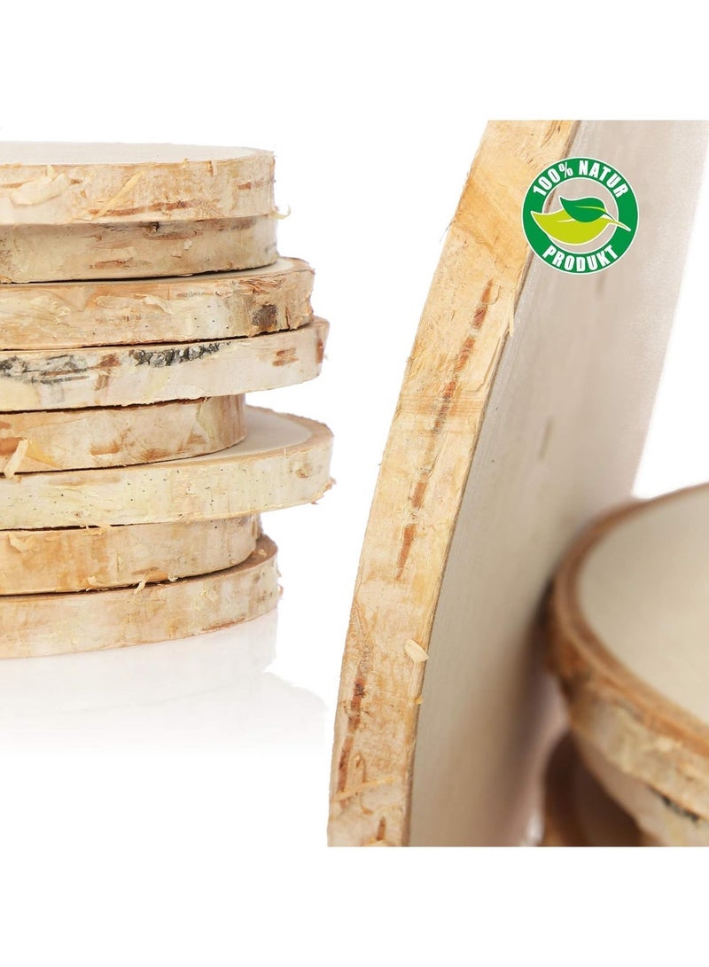 A wooden coaster in the shape of a tree trunk for hot cups and also for dishes. It can be used as decoration on your desk or in your home. A set of 4 pieces inside a box. - Image 2